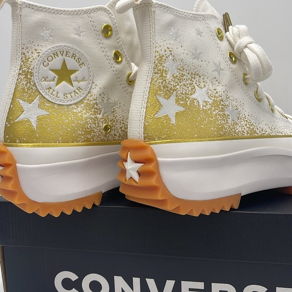 Converse WMNS RUN STAR HIKE HI VINTAGE WHITE/VINTAGE WHITE A12900C Platforms Sne - Picture 14 of 16